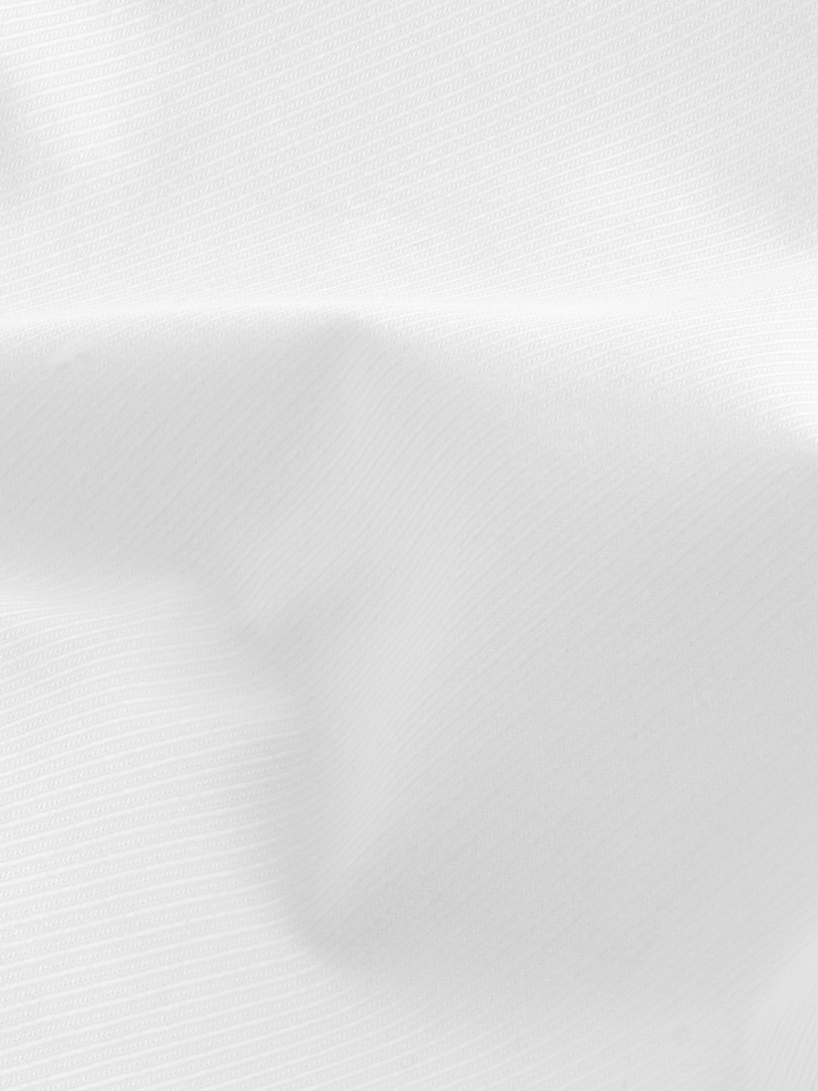 White Single Cuff 100% Cotton Twill Shirt With Cutaway Collar - Image 8 of 8