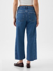 Gap Mid Indigo Blue High Waisted Cropped Wide Leg Jeans - Image 2 of 6