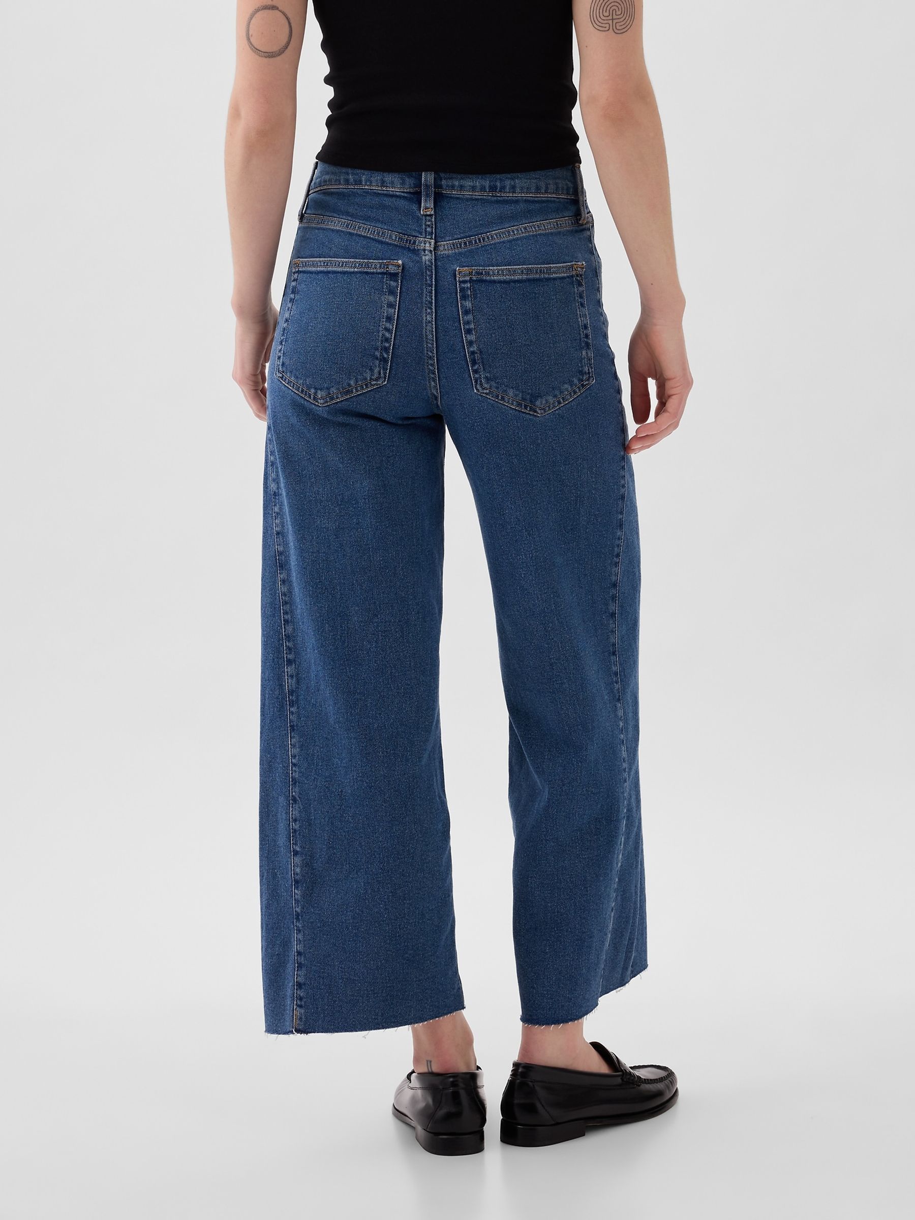 Gap high rise wide leg crop jeans new arrivals