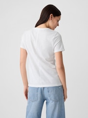 Gap White Cotton Short Sleeve Crew Neck T-Shirt - Image 2 of 4