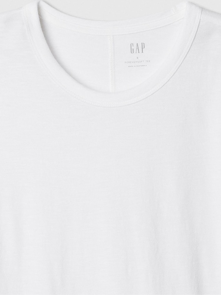 Gap White Cotton Short Sleeve Crew Neck T-Shirt - Image 4 of 4
