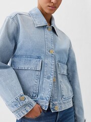 Gap Blue Denim Utility Shirt Jacket - Image 4 of 5