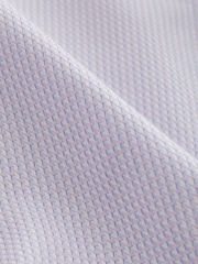 Lilac Purple Regular Fit Signature Trimmed Premium Long Sleeve Single Cuff 100% Cotton Shirt - Image 9 of 9