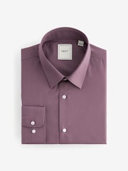 Mauve Pink Regular Fit Easy Care Single Cuff Shirt - Image 6 of 8