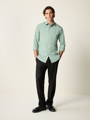 Lichen Green Slim Fit Easy Care Single Cuff Shirt - Image 2 of 9