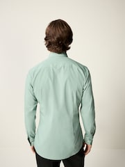 Lichen Green Slim Fit Easy Care Single Cuff Shirt - Image 3 of 9