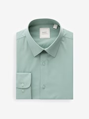Lichen Green Slim Fit Easy Care Single Cuff Shirt - Image 7 of 9
