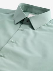 Lichen Green Slim Fit Easy Care Single Cuff Shirt - Image 8 of 9