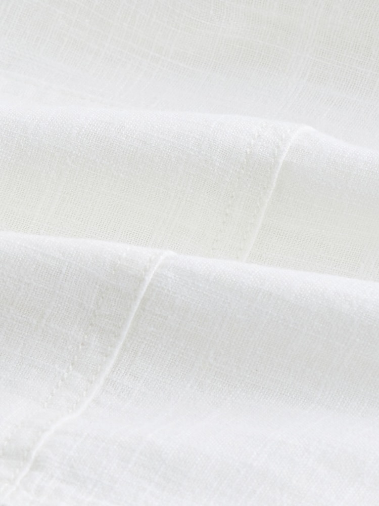 White Linen Blend Parachute Trousers - Image 6 of 6