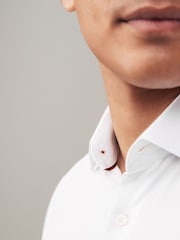 Blanc - Coupe fine - Chemise à poignets simples Easy Care - Image 4 of 8