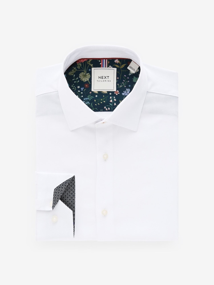 Blanc - Coupe fine - Chemise à poignets simples Easy Care - Image 6 of 8