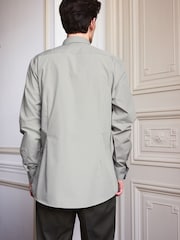 Grey Slim Fit Easy Care Single Cuff Shirt - Image 2 of 6