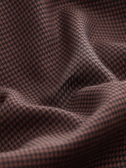 Chocolate Brown Slim Fit Signature Trimmed Premium Long Sleeve Single Cuff 100% Cotton Shirt - Image 7 of 7