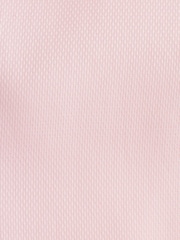 Pink Regular Fit Textured 100% Cotton Poplin Long Sleeve Single Cuff Shirt With Cutaway Collar - Image 8 of 8