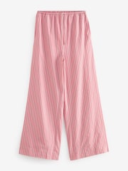 Pink Textured Stripe Wide Leg Trousers - Image 5 of 6