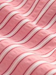 Pink Textured Stripe Wide Leg Trousers - Image 6 of 6