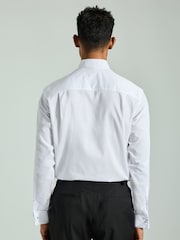 White Textured/Black Bow Tie Regular Fit Double Cuff Shirt And Bow Tie Pack - Image 3 of 9