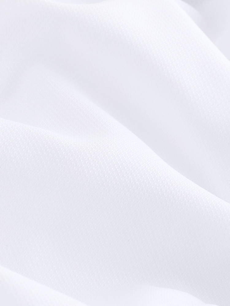 White Slim Fit Trimmed Easy Care Double Cuff Shirt - Image 9 of 9