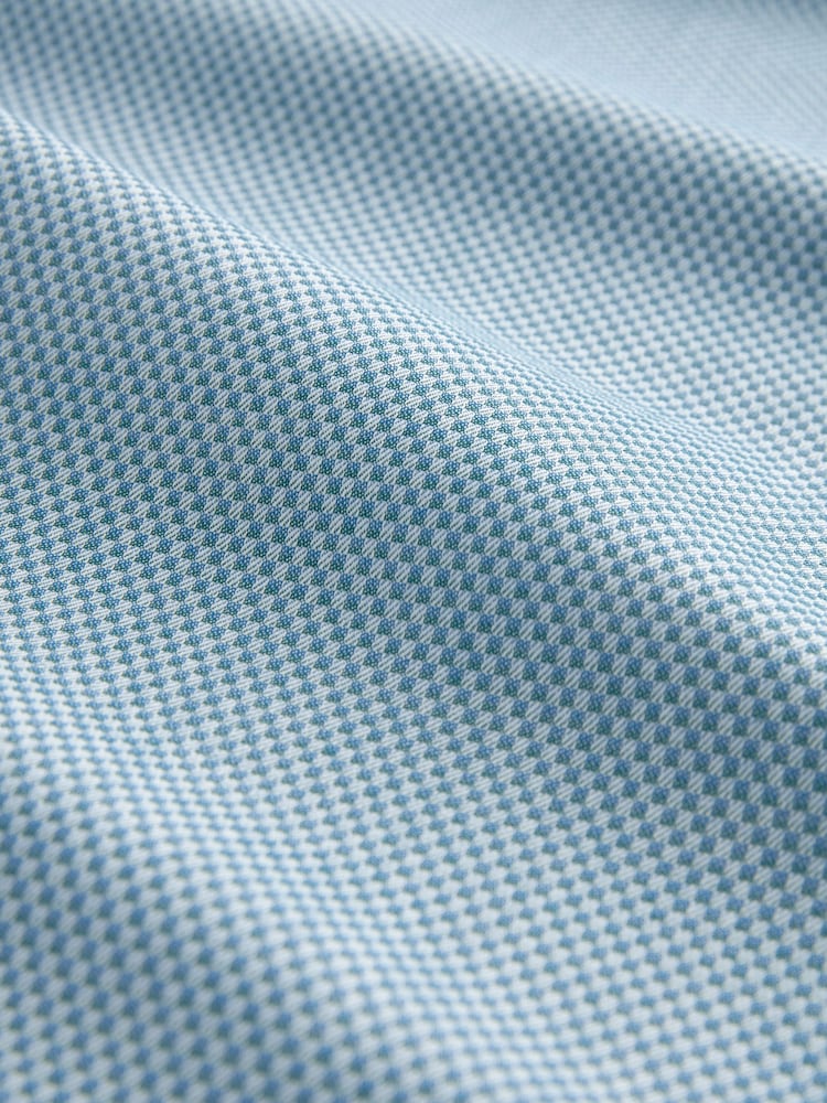 Nordic Blue Regular Fit Trimmed Easy Care Single Cuff Oxford Shirt - Image 8 of 8