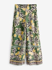 Green Wide Leg Trousers With Linen - Image 5 of 6
