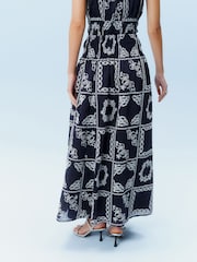 Blue Embroidered Maxi Skirt - Image 3 of 7
