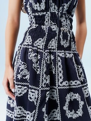 Blue Embroidered Maxi Skirt - Image 4 of 7