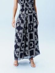 Blue Embroidered Maxi Skirt - Image 5 of 7