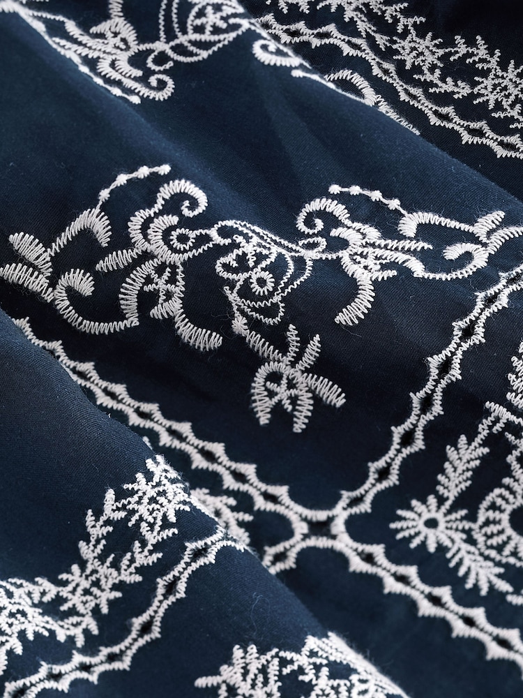 Blue Embroidered Maxi Skirt - Image 7 of 7