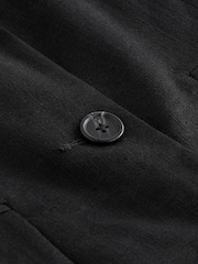 Black Linen Blend Long Line Waistcoat - Image 6 of 7
