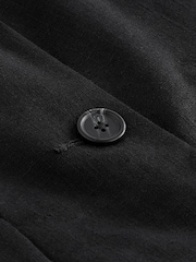 Black Linen Blend Long Line Waistcoat - Image 7 of 7