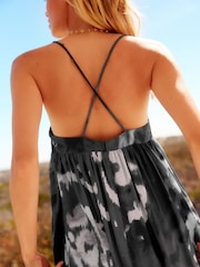 Navy Beaded Maxi Summer Dress - Image 5 of 7