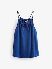 Blue Linen Blend Cami Top - Image 6 of 7
