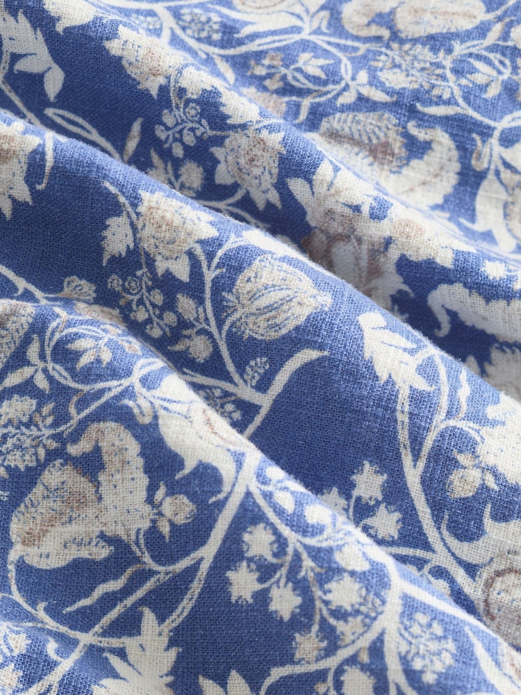 Blue Floral Linen Blend Skort - Image 3 of 3