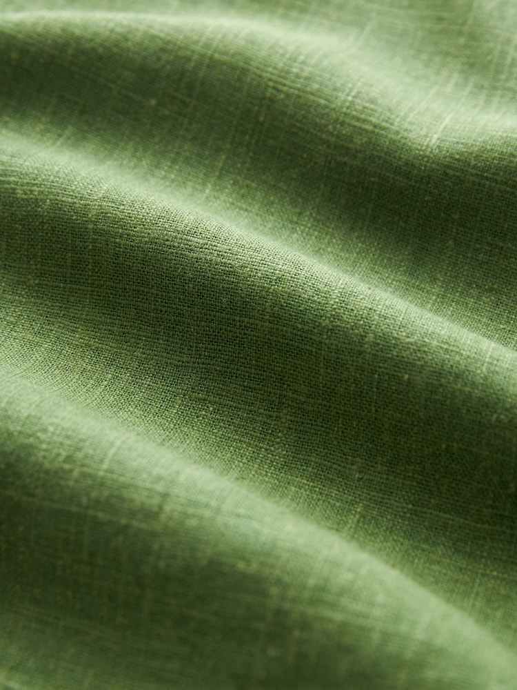 Khaki Green Linen Blend Skort - Image 8 of 8