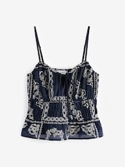 Navy Embroidered Cami Top - Image 5 of 6