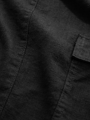 Black Utility Playsuit with Linen - Image 6 of 6