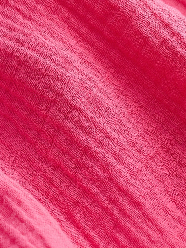 Bright Pink Textured Summer Playsuit - Image 6 of 6
