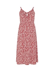 Yours Curve Red Textured Keyhole Dress - Image 5 of 5
