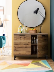 Dark Natural Bronx Oak Effect Compact Sideboard - Image 1 of 10