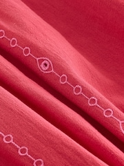 Red/Pink Embroidered Summer Midi Skirt - Image 6 of 6
