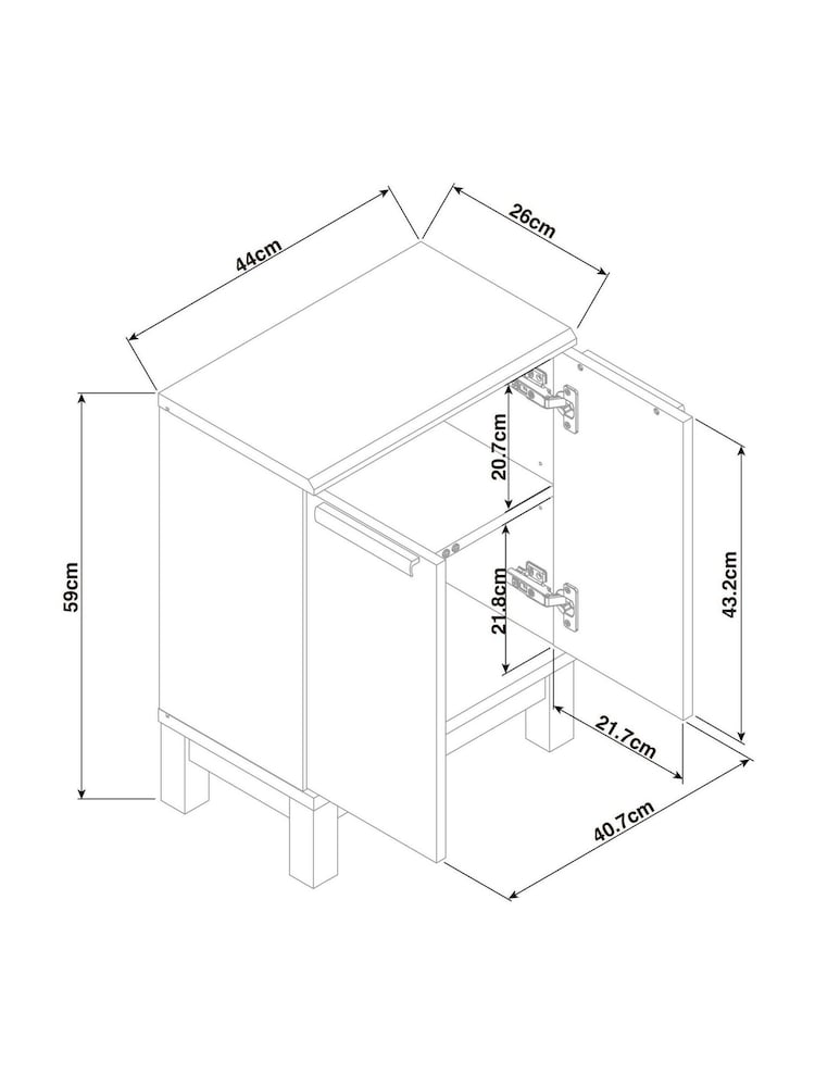Dark Bronx Oak Effect Side Table - Image 9 of 9