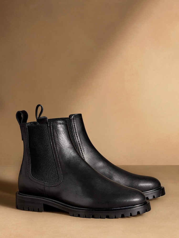 Russell & Bromley Black Hudson Chelsea Boots - Image 1 of 7