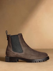 Russell & Bromley Brown Nubuck Hudson Chelsea Boots - Image 2 of 7