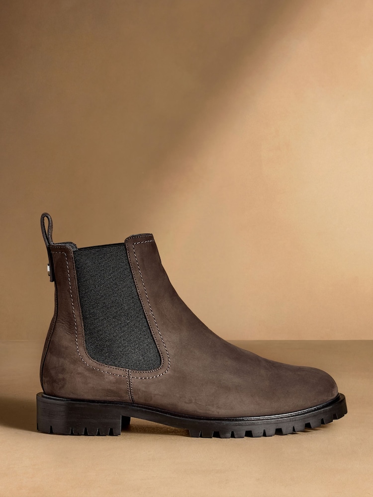 Russell & Bromley Brown Nubuck Hudson Chelsea Boots - Image 2 of 7