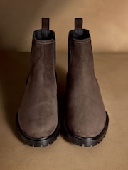 Russell & Bromley Brown Nubuck Hudson Chelsea Boots - Image 3 of 7
