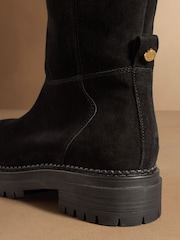 Чорна замша - Russell & Bromley Elmley Shearling Midi Boots - Image 6 of 7