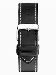 Limit Black Limit Pilot 43mm Mens Round Silver Analogue Watch with Black Strap - Image 3 of 4