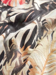 Safari Print Gathered Short Sleeve Textured Boxy T-Shirt - Image 6 of 6