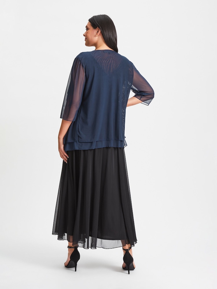 Scarlett & Jo Blue Waterfall Layered Shrug - Image 4 of 4