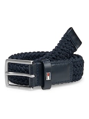 Tommy Hilfiger Blue Kids Braided Square Buckle Elastic Belt - Image 1 of 4